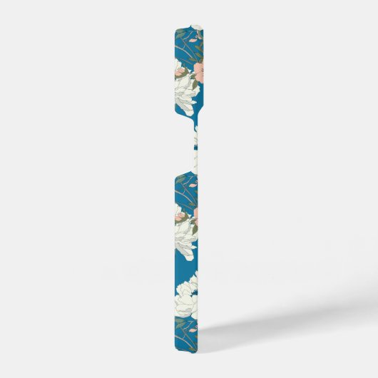 Weiße Blumengartenmuster iPhone Hülle (Rechte Seite)