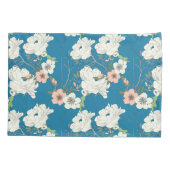 Weiße Blumengartenmuster Kissenbezug (Rückseite)