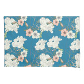 Weiße Blumengartenmuster Kissenbezug (Vorderseite)