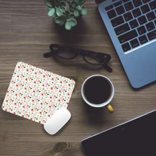 Weiße Blumengebilde-Mausunterlage Mousepad