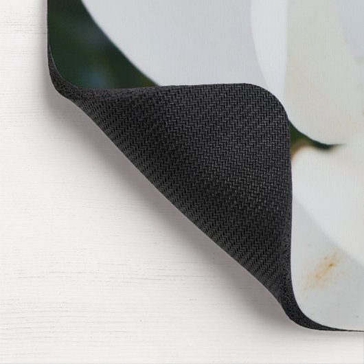 Weiße Blumengeschenkblüte der südlichen Magnolie Mousepad (Ecke)