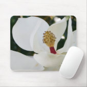 Weiße Blumengeschenkblüte der südlichen Magnolie Mousepad (Mit Mouse)