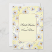 Weiße blumengeschmückte und gelbe islamische Hochz Einladung (Rückseite)