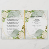 Weiße Blumengrün anlässlich des Programms "Leben" (Rückseite)