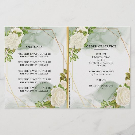 Weiße Blumengrün anlässlich des Programms "Leben" (Rückseite)