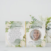 Weiße Blumengrün anlässlich des Programms "Leben" (Stehend Vorderseite)