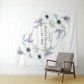 Weiße Blumengrün Brautparty Hintergrund Wandteppich (Beispiel (Horizontal))