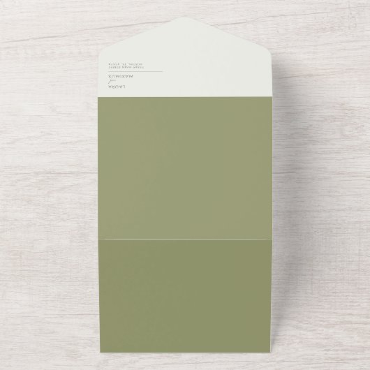 Weiße Blumengrün Hochzeit All In One Einladung (Außenbereich)