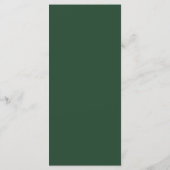 Weiße Blumengrün Hochzeitsmenü Menükarte (Rückseite)