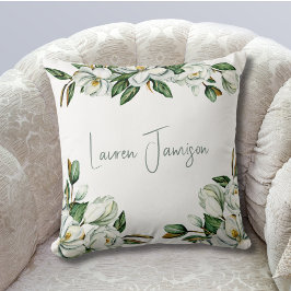 Weiße Blumengrün Kissen