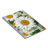 Weiße Blumengrün mit süßem, dunklem Muster Notizblock (Rechte Seite)