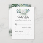 Weiße Blumengrün Romantische Hochzeit RSVP (Vorne/Hinten)
