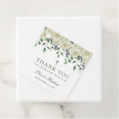 Weiße Blumengrün Taufe Vielen Dank für Ihre Unters Geschenkanhänger (Beispiel)