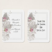 Weiße Blumenhochzeit danke (Vorne & Hinten)