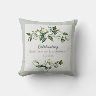 Weiße Blumenhochzeit Kissen