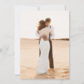 Weiße Blumenhochzeit nach dem Party Einladung (Rückseite)