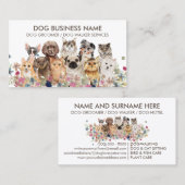 Weiße Blumenkatze, Katze Visitenkarte (Vorne/Hinten)