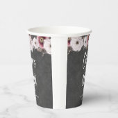 Weiße Blumenkhalkboard jubelt bis zum 100. Geburts Pappbecher (Rechts)