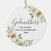 Weiße Blumenmädchen sind ein Segen-Ornament Keramik Ornament (Vorne)