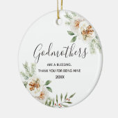 Weiße Blumenmädchen sind ein Segen-Ornament Keramik Ornament (Links)