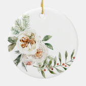 Weiße Blumenmädchen sind ein Segen-Ornament Keramik Ornament (Hinten)