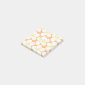 Weiße Blumenmuster Post-it Klebezettel (angewinkelt)
