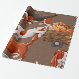 weiße Blumenmuster süße Design-Illustration vint Geschenkpapier