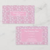 Weiße Blumenmuster Visitenkarte (Vorne/Hinten)