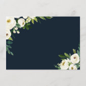 Weiße Blumenratte für Elfenbein Hinweiskarte (Rückseite)