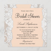 Weiße Blumenspitze auf Pachy Beige Einladung (Vorne/Hinten)