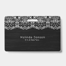 Weiße Blumenspitze Ausweis