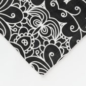 Weiße Blumenspitze Fleecedecke (Ecke)