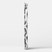 Weiße Blumenspitze: schwarzer Hintergrund. Case-Mate iPhone Hülle (Rückseite / Links)