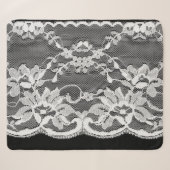 Weiße Blumenspitze: schwarzer Hintergrund. Sherpadecke (Vorderseite (Horizontal))