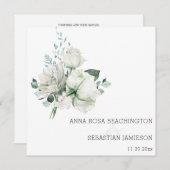 *~* Weiße Blumenstrauß AR15 QR UAWG Wedding I Einladung (Vorne/Hinten)