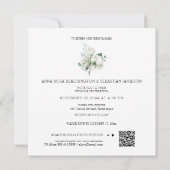 *~* Weiße Blumenstrauß AR15 QR UAWG Wedding I Einladung (Rückseite)