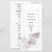 Weiße Blumenstrauß-Kirchenhochzeitsprogramm Programm (Vorne/Hinten)