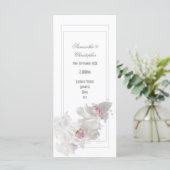 Weiße Blumenstrauß-Kirchenhochzeitsprogramm Programm (Stehend Vorderseite)