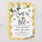 Weiße Blumensüße wie Babydusche Einladung (Vorne/Hinten)