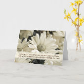 Weiße Blumentochter im Abschluss Recht Karte (Gelbe Blume)