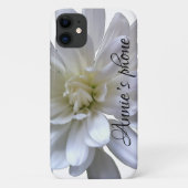Weiße, blumenweiße, matte weiße Blume Case-Mate iPhone Hülle (Rückseite)