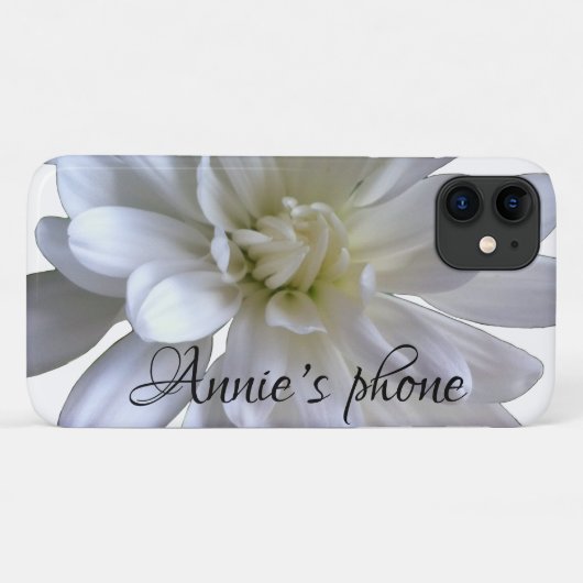 Weiße, blumenweiße, matte weiße Blume Case-Mate iPhone Hülle (Rückseite (Horizontal))