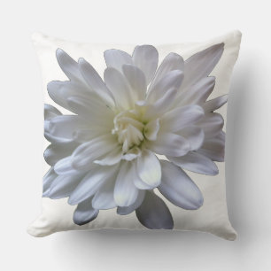 Weiße, blumenweiße, matte weiße Blume Kissen