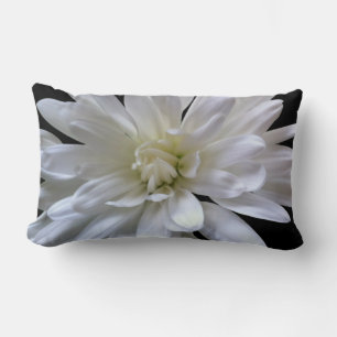 Weiße, blumenweiße, matte weiße Blume Lendenkissen