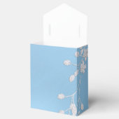Weiße Blumenzweig Winter Blau Elegante Chic Gefall Geschenkschachtel (Geöffnet)