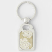 Weiße Blumenzwiebel Schlüsselanhänger (Vorderseite)