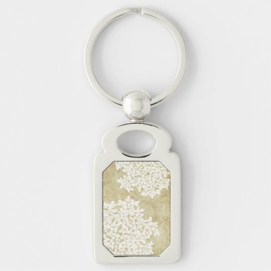 Weiße Blumenzwiebel Schlüsselanhänger (Vorderseite)