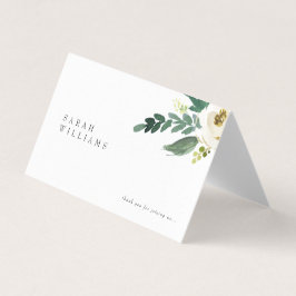 Weiße Blumenzwiebeltisch-Platzkarte