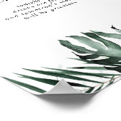 Weiße Blumenzwiebelwoche im tropischen Grünen Open Poster (Ecke)