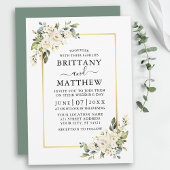 Weiße Blumenzwiebelzange Grün Einladung